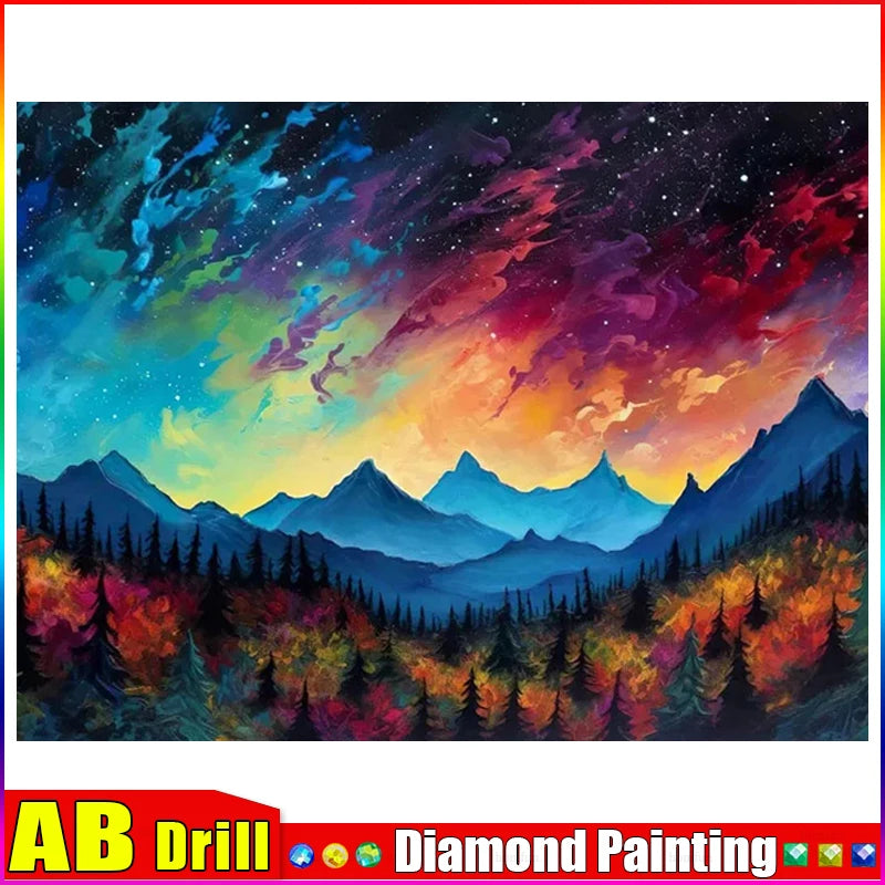 HOMFUN AB Full diamond Painting "Scenery Flower" Resin Drill Embroidery 5D Diy Diamond Painting Handmade Cross Stitch gift