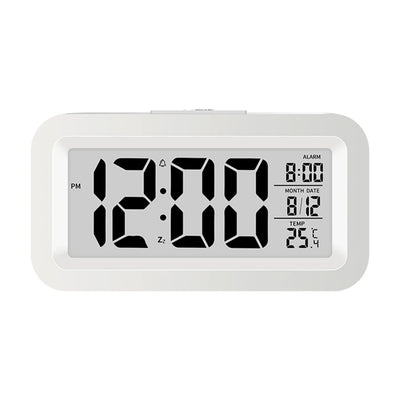 LED Digital Alarm Clock Electronic Digital Alarm LCD Screen Desktop Table Clocks For Home Office With Calendar Thermometer