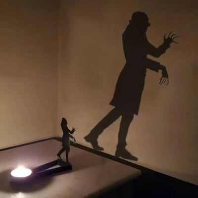 Vampire Candle Holder Metal Halloween Candle Shadow Halloween Horror Candle Holder Tealight Shadow Caster Halloween Home Decor