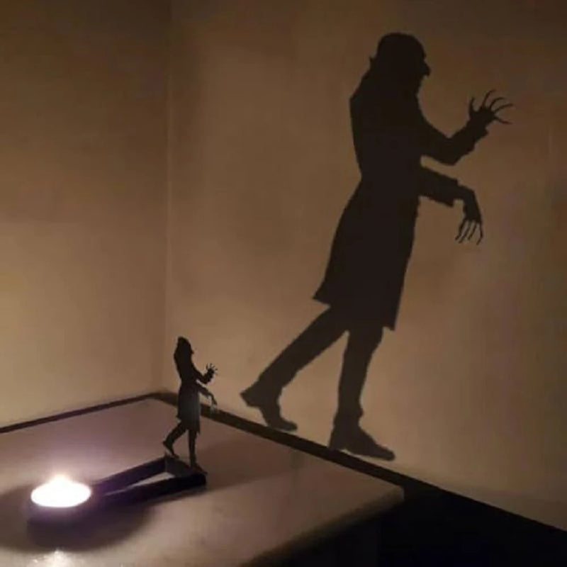 Vampire Candle Holder Metal Halloween Candle Shadow Halloween Horror Candle Holder Tealight Shadow Caster Halloween Home Decor
