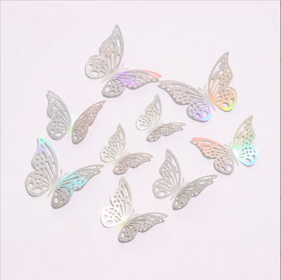 12 Pcs/Set 3D Wall Stickers Hollow Butterfly for Kids Rooms Home Wall Decor DIY Mariposas Fridge stickers Room Decoration