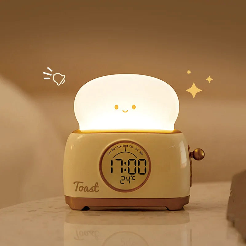 Kid Alarm Clock LED Night Light Digital Clock Children&