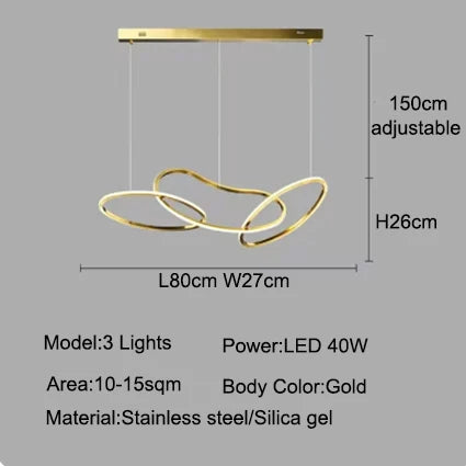 Modern gold dine dining room Pendant lights indoor lighting Ceiling lamp hanging light fixture Chandelier lamps for living room