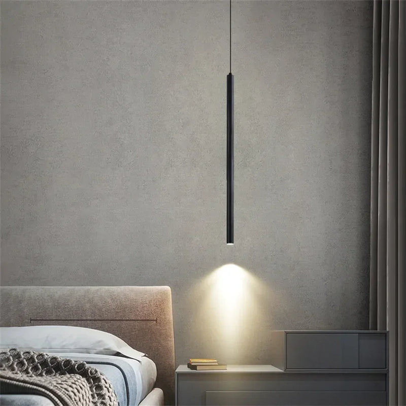 Modern Cylinder Led Pendant Light For Bedside Spotlight Pendant Lamp Long Tube lamp Dining Room Living Room Bedroom Hanging Lamp