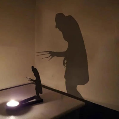 Vampire Candle Holder Metal Halloween Candle Shadow Halloween Horror Candle Holder Tealight Shadow Caster Halloween Home Decor