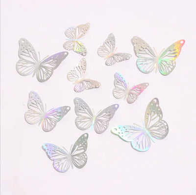 12 Pcs/Set 3D Wall Stickers Hollow Butterfly for Kids Rooms Home Wall Decor DIY Mariposas Fridge stickers Room Decoration