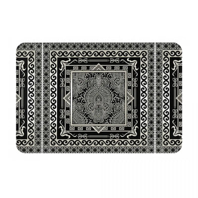 Greek Key Meander Black Gold Large Anti-slip Doormat Floor Mat Antiwear Carpet Rug for Kitchen Entrance Home Balcony Footpad Mat