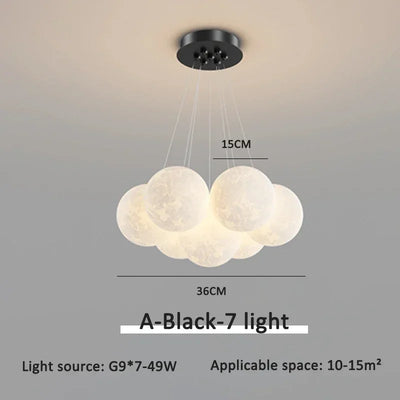 Modern Bubble Chandeliers Light Fixture Nordic Hanging Lamp for Bedroom Living Room Dining Room