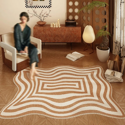 Irregular Rugs for Bedroom Light Luxury Living Room Decoration Thicken Carpet Home Plush Lounge Rug Large Area Anti-slip Mat