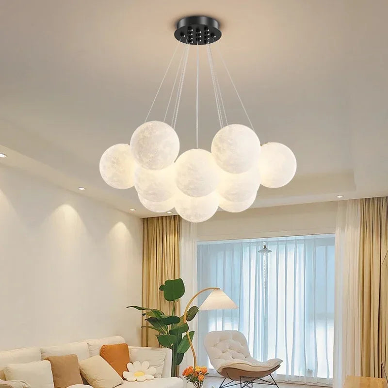 Modern Bubble Chandeliers Light Fixture Nordic Hanging Lamp for Bedroom Living Room Dining Room