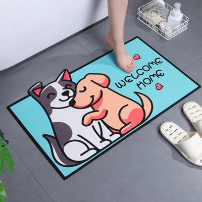 Super Absorbent Cartoon Panda Bathroom Mat - Cute Animal Rug for Bedroom, Entrance, Shower - Soft and Cozy Floor Carpet - Best f