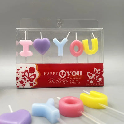 Letter "I Love You" Confession Candles for Valentine's Day, Love Atmosphere, Birthday Candles 2025 New