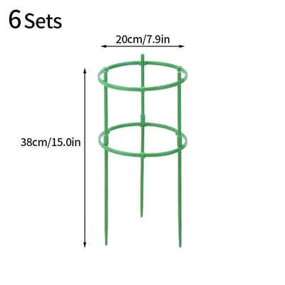 12 Set Plant Support Pile Half Round Climbing Vines Stake Bonsai Fixing Rod Garden Plant Stake Holder Flower Ring Support Rack