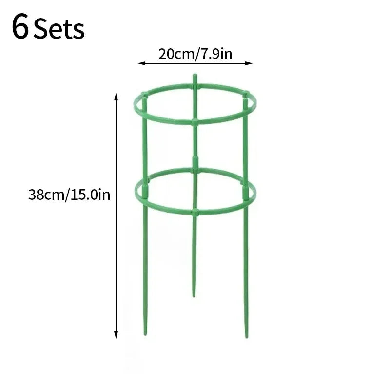 12 Set Plant Support Pile Half Round Climbing Vines Stake Bonsai Fixing Rod Garden Plant Stake Holder Flower Ring Support Rack