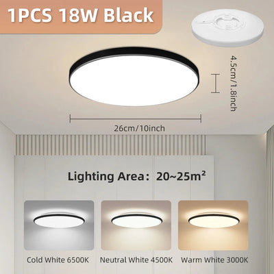 Led Ceiling Lamps led Panel Light Fixtures 220v Living room Bedroom lighting 18W 30W 40W Cold/Neutral/Warm White Ceiling lights