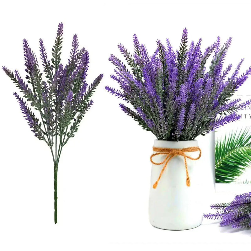 Provence Lavender Plastic Artificial Flowers False Plants Wedding Home Outdoor Garden Decoration Table Decoration