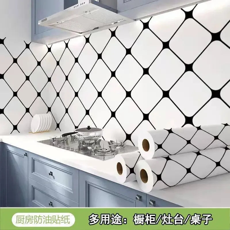 Wall Adhesive Wallpaper Width 80cm Waterproof Oil Proof Foil Marble Decor Sticker Kitchen Bathroom Renovation Decorative Paper