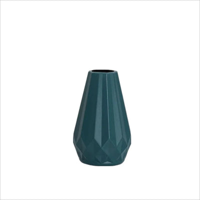 Diamond Shaped Flower Vase Fashion Imitation Ceramic Plastic Flower Pot Nordic Style Modern Flower Arrangement Living Room