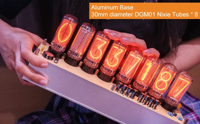 Large Smart DGM01 nixie tube clock with Circuit Suface、Multi Display Modes desk deco