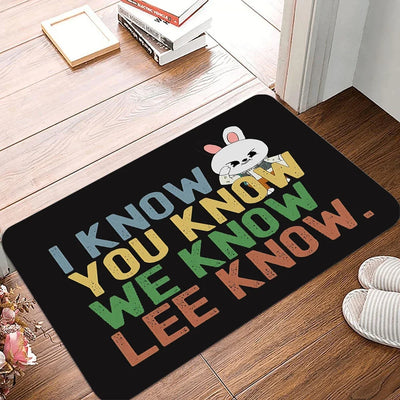 I Know You Know Lee Know Stray Kids Carpet Cartoon Living Room Sofa Bedroom Mat Cute Hallway Doormat Home Decoration Rabbit Rug