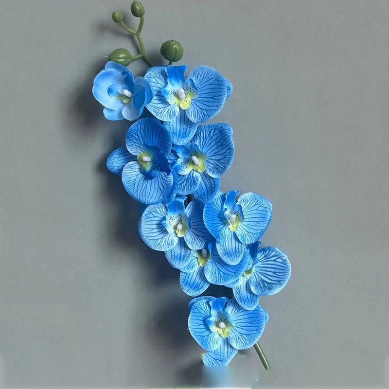 Wedding Decoration 9-Heads Silk Flower Simulation Butterfly Orchid Artificial Flower 3D Phalaenopsis Real Touch Plants