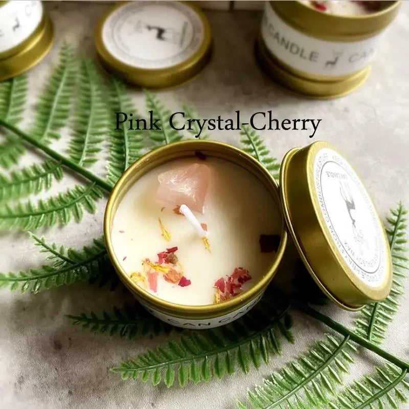 Crystal Stone Dried Flower Fragrance Smokeless Fragrance Candle for Home Decorstion Candle Jar Scented Candles Wedding Hand Gift