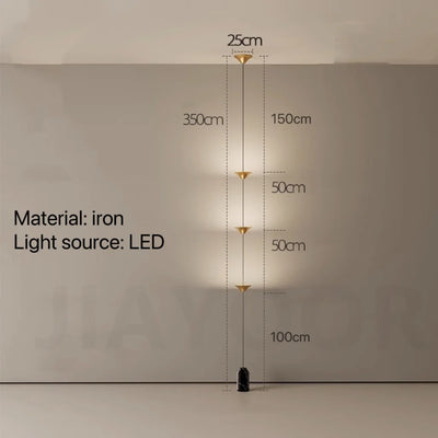 Modern Living Room Hallway Wall Floor Lamp Cone Desigh Art Decorative Iron Hanging Cable Floor Lamp For Bedroom Indoor LED Lamp