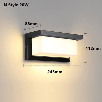 Outdoor Led Wall Lamp Microwave Sensor Automatically Lights Up Wall Light Porch Lights Balcony Garden Lights Motion Sensor