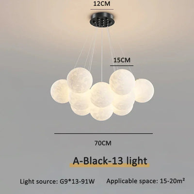 Modern Bubble Chandeliers Light Fixture Nordic Hanging Lamp for Bedroom Living Room Dining Room