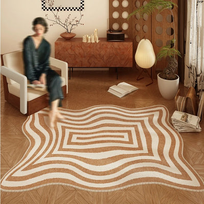 Irregular Rugs for Bedroom Light Luxury Living Room Decoration Thicken Carpet Home Plush Lounge Rug Large Area Anti-slip Mat