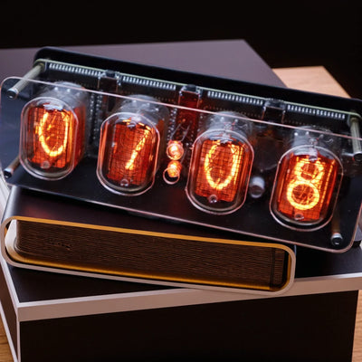 Smart IN12 Nixie Tube Clock Retro Desk Alarm with Multiple Backlight、USB-C Gift