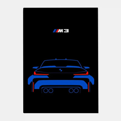 Luxury Black Classic latest sports car M3 B-BMW Cool Poster HD art sticky wall waterproof home living room bar decoration