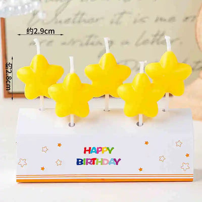 Yellow Duck Pink Heart Astronaut Series Rocket Candles For Baby Happy Baby Birthday Cake Topper Dress Up Wedding Baking Supplies