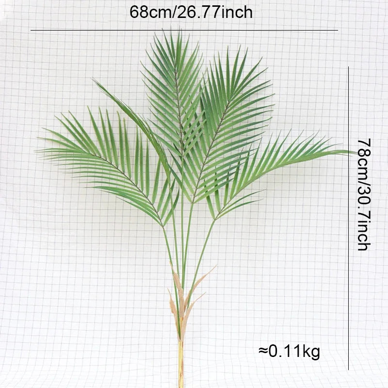 88 CM Tropical Artificial Tree Plants Palm Leaves Plastic Branch Fake Indoor Plastic Plants Tree Garden Home Decor Accessories