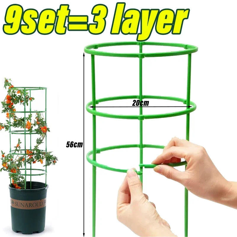 Green Plant Support Pile Frame Greenhouse Arrangement Semicircle Fixed Rod Indoor Flower Plants Vine Climbing Bracket Hock Pen