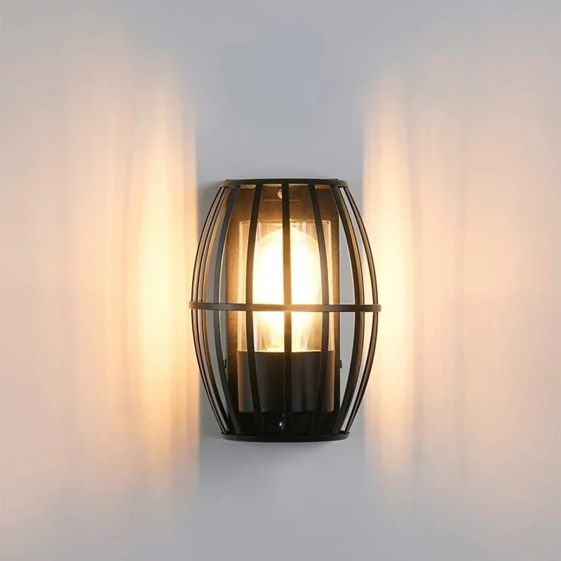 LED outdoor waterproof wall lamp simple villa exterior wall courtyard garden corridor balcony E27 lamp head replaceable light so