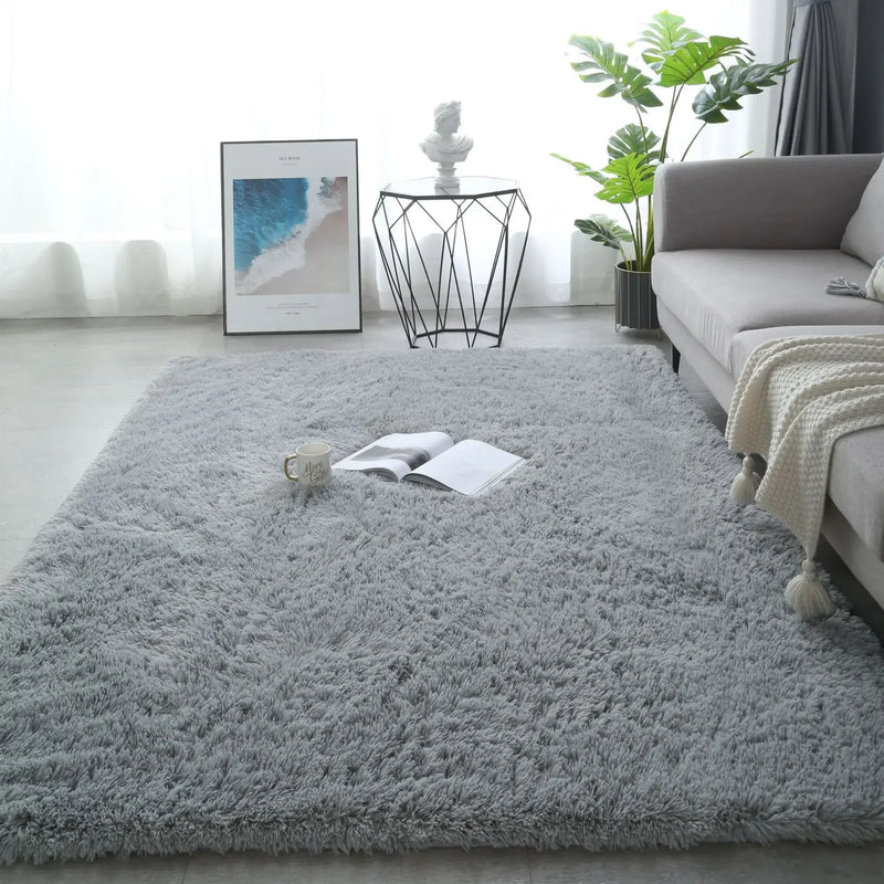 Thick Living Pink Rug Anti Room Fluffy Large Carpets Bedroom Decoration Soft Carpet Plush Carpets Solid Slip Floor