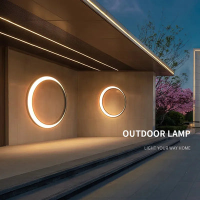 Modern LED Outdoor waterproof Landscape Wall Lamps Porch Exterior Wall Lighting Garden Lamp Villa IP65 Moon Lights Wall sconces