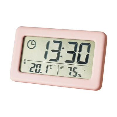 Digital Alarm Clock Desktop Temperature LCD Digital Thermometer Desktop Hygrometer Battery Operated Time Date Calendar