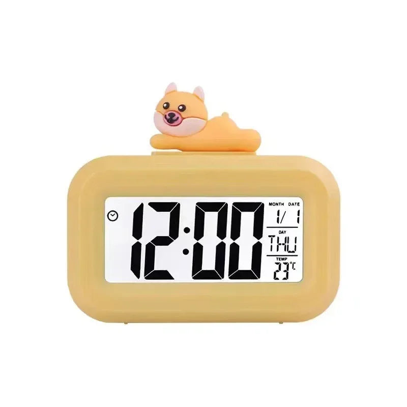 Cartoon Music Stopwatch for Studying Time Management Date Countdown Timer Digital Table Clocks Reminder Desktop Alarm Clock