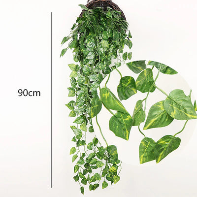 3PCSArtificial Hanging Plants Fake Hanging Plant Fake Ivy Vine for Wall House Room Indoor Outdoor Decoration (No Baskets)