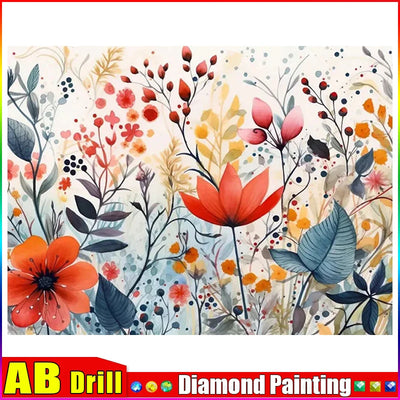 HOMFUN AB Full diamond Painting "Scenery Flower" Resin Drill Embroidery 5D Diy Diamond Painting Handmade Cross Stitch gift