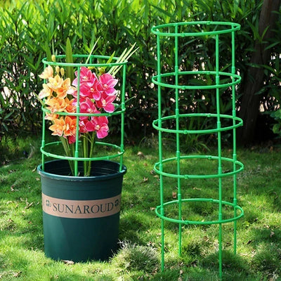 12 Set Plant Support Pile Half Round Climbing Vines Stake Bonsai Fixing Rod Garden Plant Stake Holder Flower Ring Support Rack