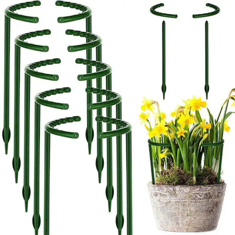 Plastic Plant Support Pile Garden Semi-circular Support Frame Ring Balcony Planting Rack Flower Cage Holder Gardening Stand