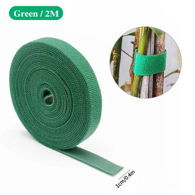 Green Garden Twine Plant Ties Nylon Plant Bandage Garden Hook Loop Bamboo Cane Wrap Support Garden Accessories