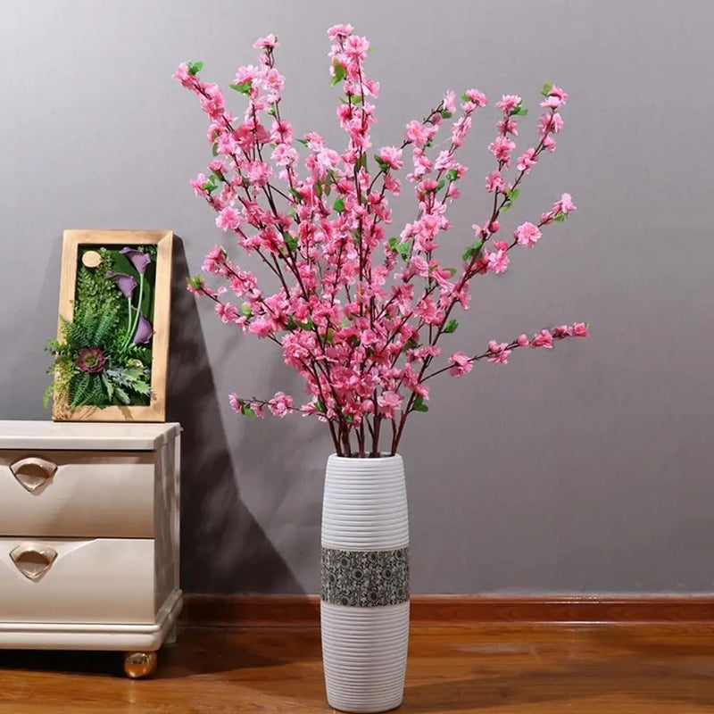 65cm Artificial Cherry Blossom Flower Silk Peach Flowers Fake Plants Arrangement for DIY Garden Home Wedding Party Decor Pi W3Z1