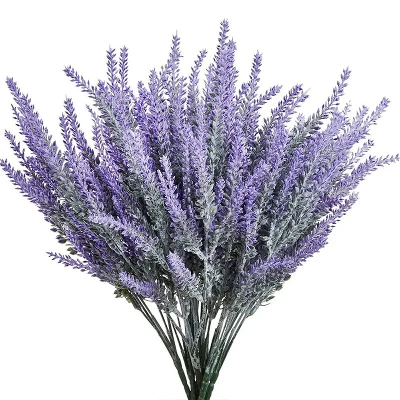 A Bunch of Provence Lavender Plastic Artificial Flowers False Plants Wedding Home Outdoor Garden Decoration Table Decoration