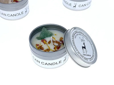 1 Pc Scented Candles Long Lasting Canned Soy Wax Candles Crystal Stone Dried Flower Fragrance Candle Smokeless