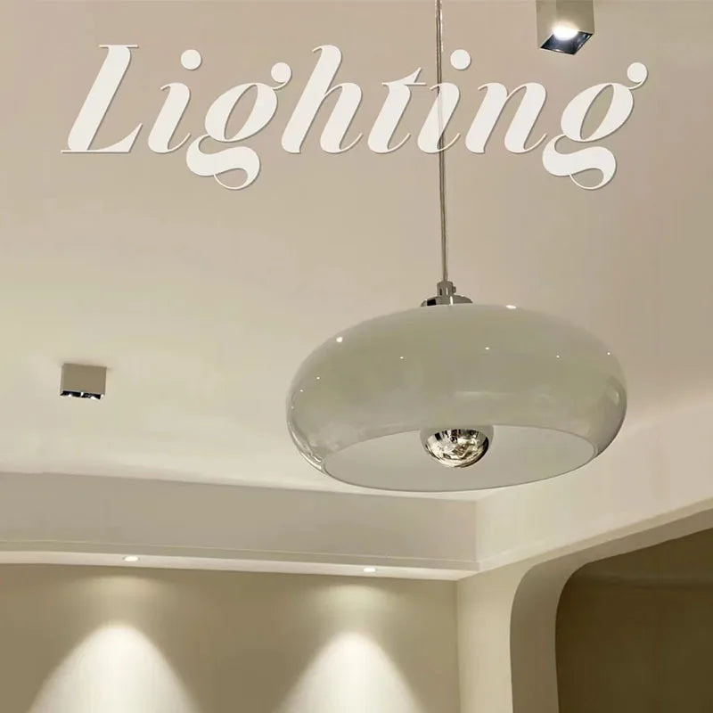 Modern LED Milk White Ceiling Chandeliers Glass Porch Living Dining Room Pendent Lamp Home Decor Hanging Light Luster Fixtures