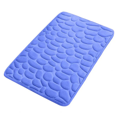 Quick-dry Bath Mat Soft Absorbent Cartoon Pebble Bathroom Rug for Shower Bathtub Entryway Non-slip Odor-free Carpet Pvc Bottom